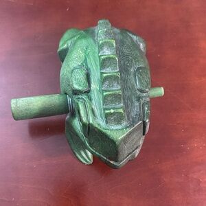 Green Wooden Frog Percussion Instrument